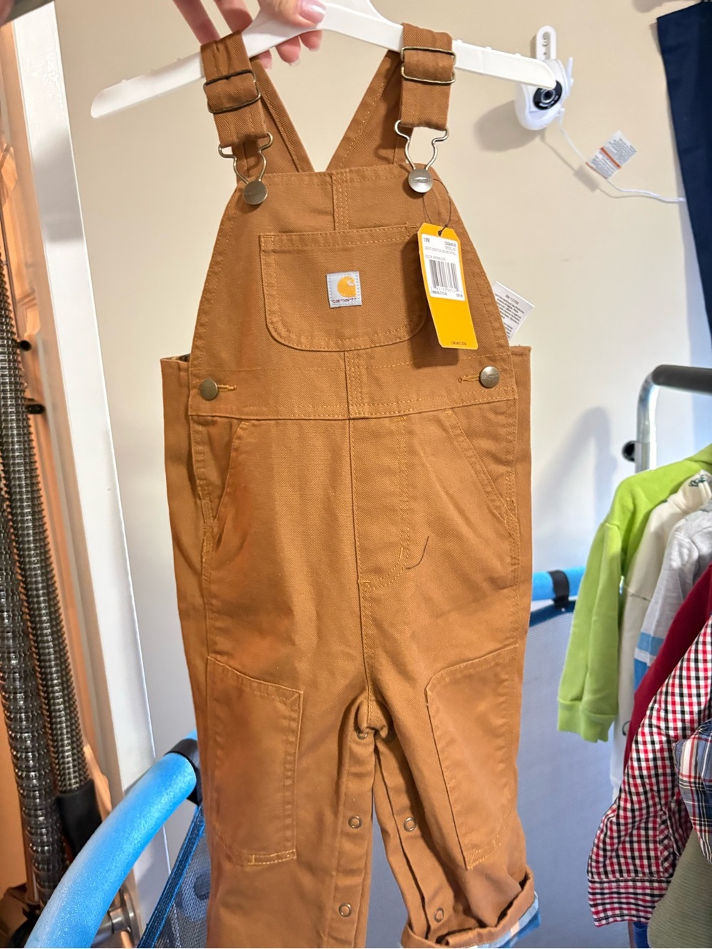 Carhartt Kids Caramel Brown Duck Canvas Overalls